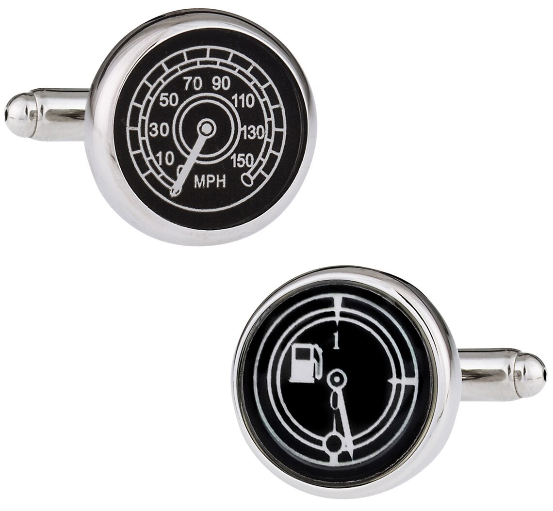 Speedometer & Fuel Gauge Silver Automotive Car Cufflinks With Etsy