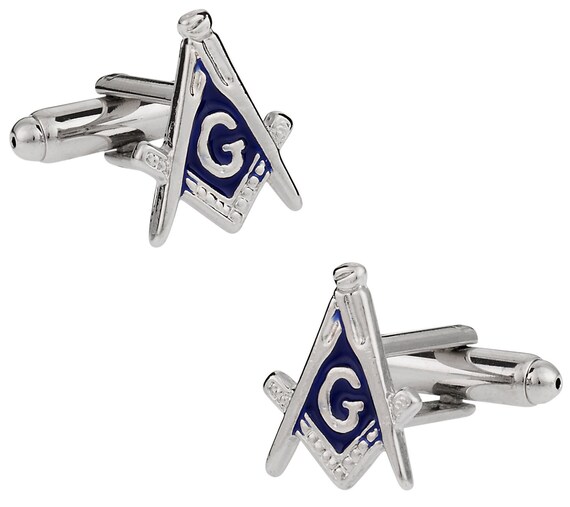 Silver masonic deals cufflinks