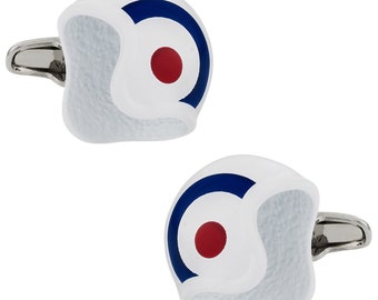 British Air Force Roundel Helmet Cufflinks with Presentation Gift Box - Ready to Gift