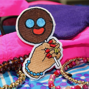 Payaso Embroidered Iron-On Patch | Latina Clown, Silly Character Applique