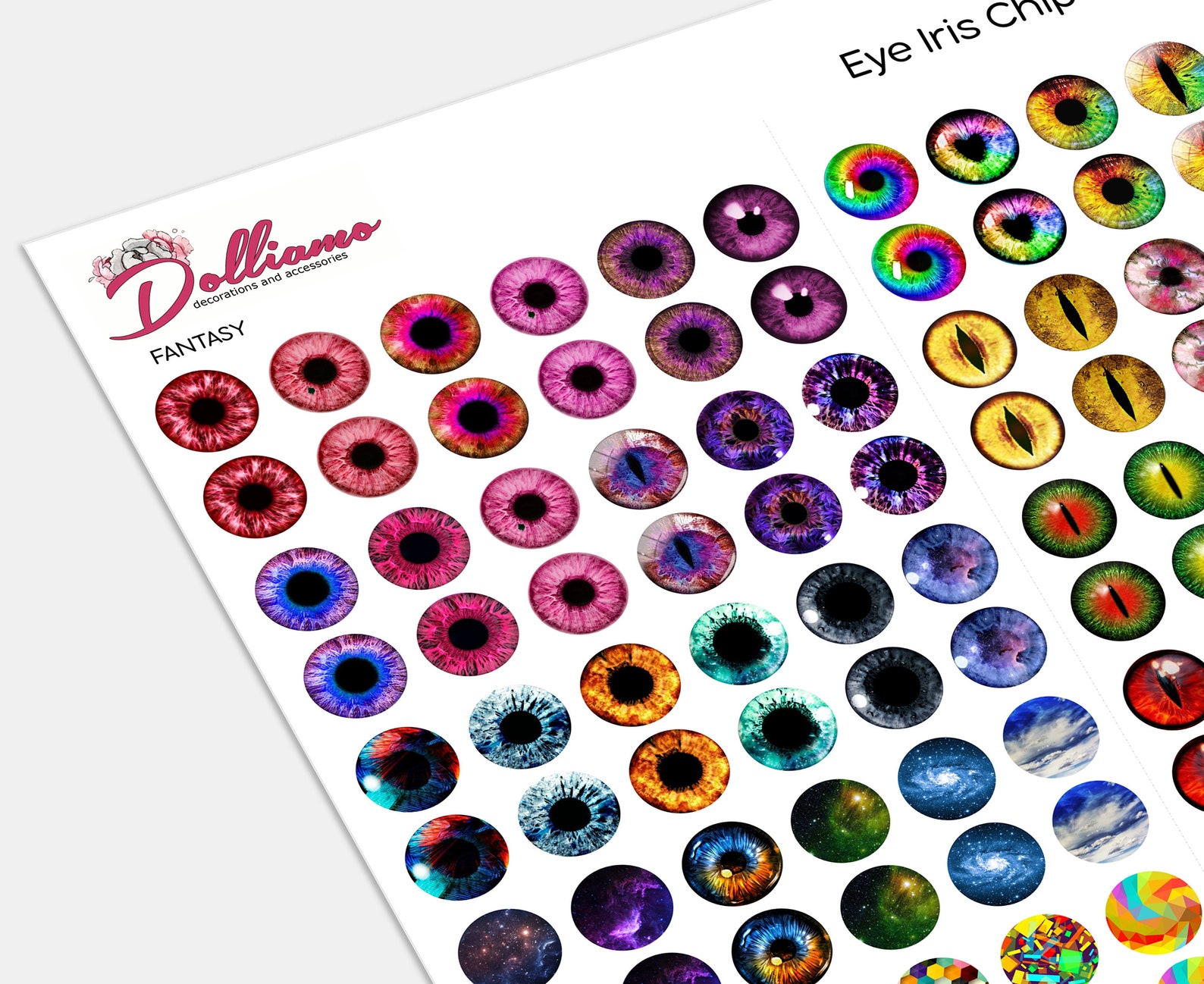 96 pairs Printable Eye chips. 14mm Blythe Doll Eyes. Instant | Etsy