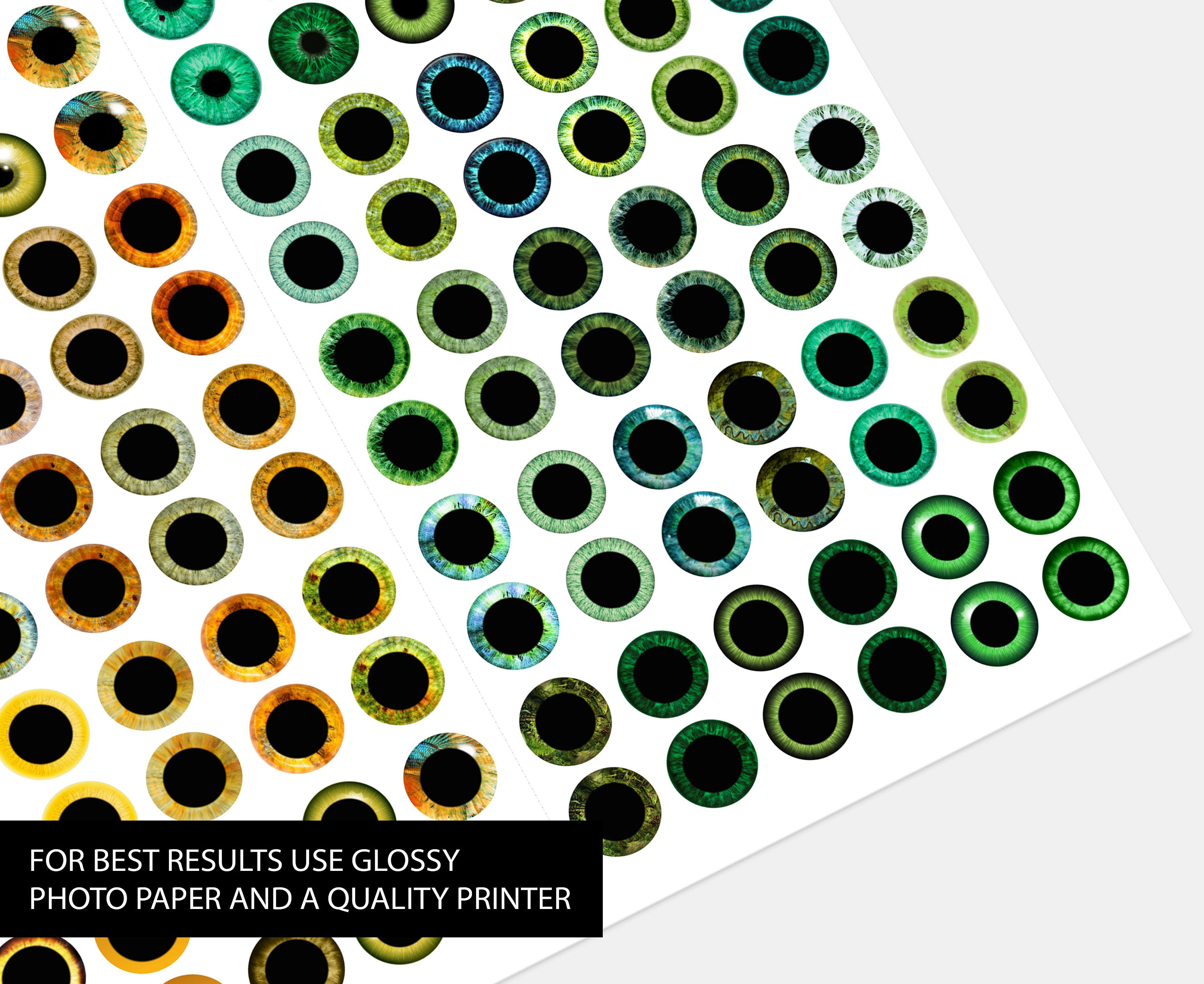 96 pairs Printable Eye chips. 14mm Blythe Doll Eyes. Instant | Etsy
