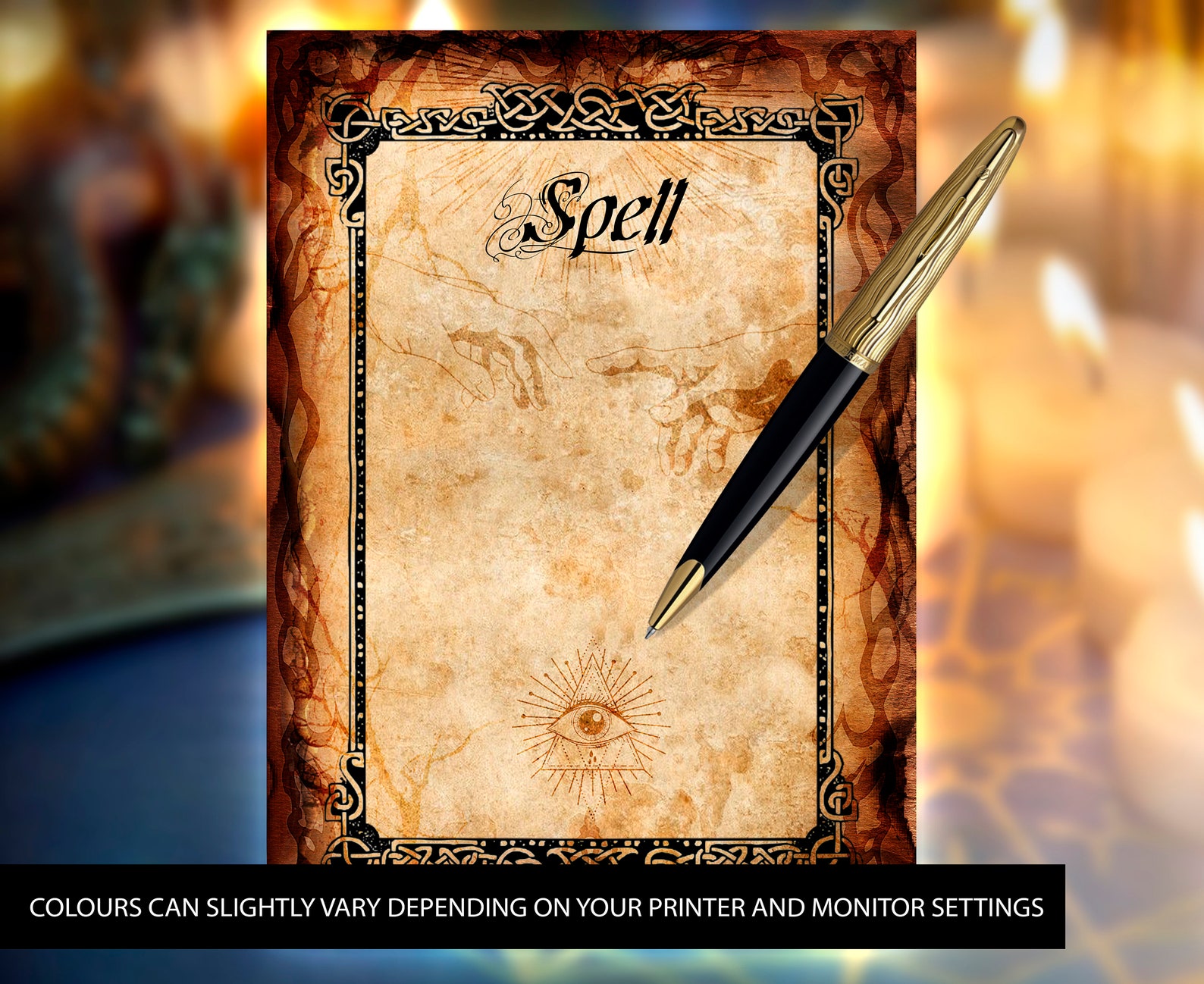 Printable Spell Template. 6 Pages for your magic book of Etsy