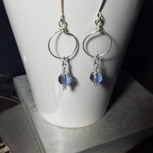 45% OFF Purple disco earrings, sterling silver earrings, handmade earrings, sparkling earrings, dangle earrings, womens earrings, earrings