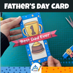 Carte DIY pour la fête des pères | Enveloppe pop-up imprimable | Cadeau facile pour papa