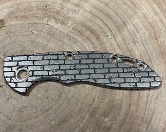 Handmade titanium scale with "Wall" design for Hinderer XM-18 3" (frame lock)