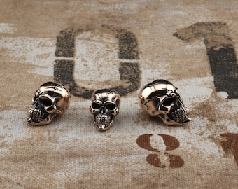 Studio "GD" hand-crafted in solid bronze Skull beads