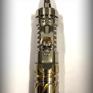 Handmade Titanium Clip with Soldier Skull for JetBeam TCR20(21), OKLUMA, Tain, Hanko, BOSS, Sinner, Barrel, Mcgizmo, flashlight.