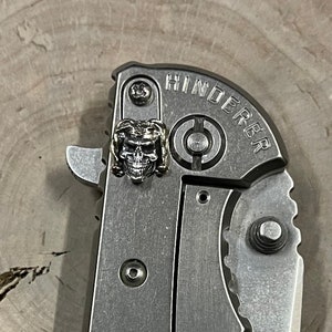 Handmade Titanium filler with Joker Skull for Rick Hinderer XM-18 3.5&quot;  XM-24 Knife