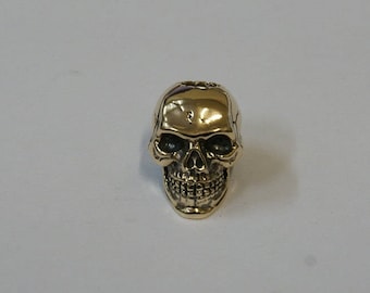 Studio GD Bronze Skull Bead, Bronze Skull Head Bead , Goth Skull Bead, Skull Beads, Bronze Bead, Vertical Skull Bead, Horizontal Skull Bead