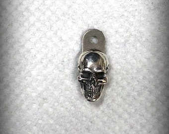 Handmade Titanium filler with Sterling silver Skull
