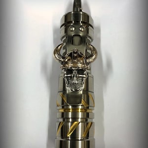 Handmade Titanium Clip with XXL Viking Skull for JetBeam TCR20(21), OKLUMA, Tain, Hanko, BOSS, Sinner, Barrel, Mcgizmo, flashlight.