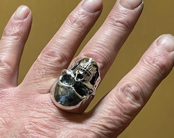 Super Large handmade sterling silver "Skull"  ring
