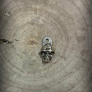 Handmade Titanium filler with bronze Firefighter Skull for Rick Hinderer XM-18 XM-24 Knife