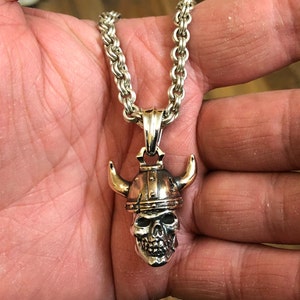 Sterling Silver &quot;Viking Skull&quot; pendant