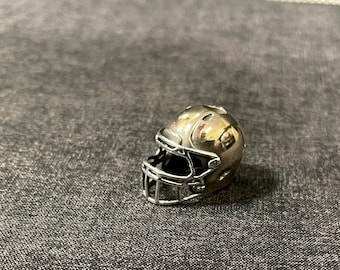 Handmade Bronze Football Helmet Bead, Paracord Lanyard, Keychain