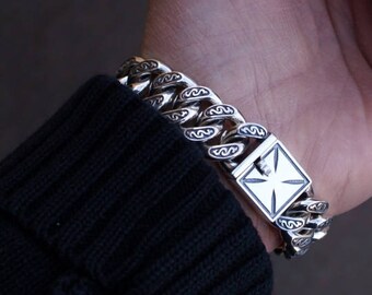 Custom Sterling Silver Gothic Bracelet