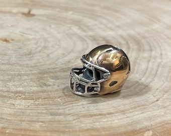 Football Player Skull Bead, Bronze Helmet, Paracord Knife Lanyard