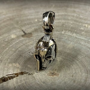 Sterling Silver &quot;Spartan Skull&quot; pendant