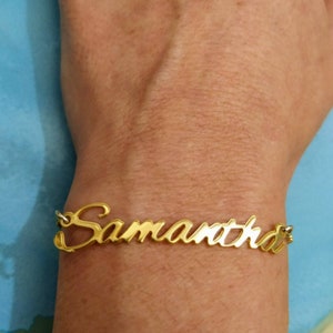 Name Bracelet - Personalized Name - Custom Bracelet - Bracelet With Name - Dainty Bracelet - Bridesmaid Gift - Women - 925 Silver - 14k Gold