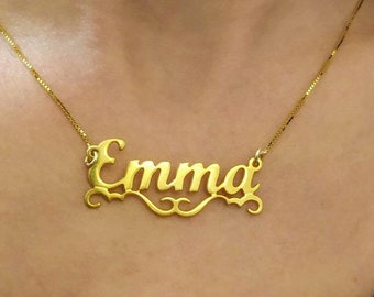 Emma name necklace Womans name necklace Maci Name Necklace Best Christmas Gift Idea for Women Girls Her