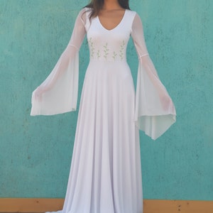 40s Wedding Dress Stretchy Wedding Dress With Long Sleeves Stretch