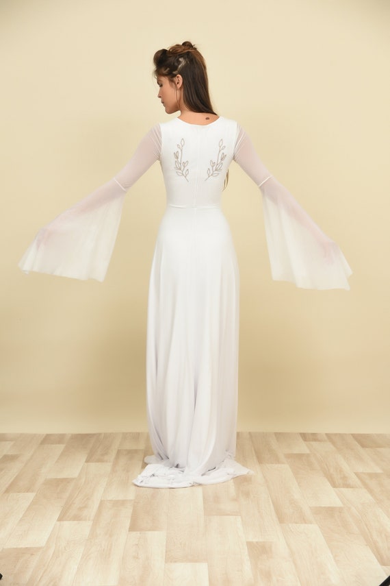 Winter Wedding Dress With Long Sleeves Fall Bridal Gown Etsy