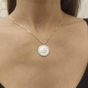 Allah Necklace - Allah Name - Allah Symbol - Muslim Charm - Muslim Jewelry - Islamic Necklace - 925 Silver - 14k Solid Gold - Gift