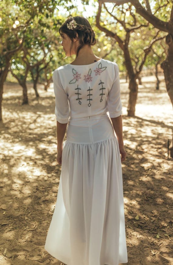 Fairy Wedding Dress Top Gothic Wedding Dress Modest Wedding Etsy