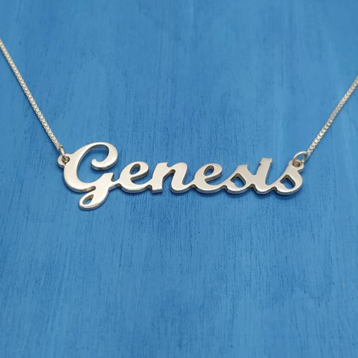 925 Sterling Silver Name Necklace Personalized Name Etsy
