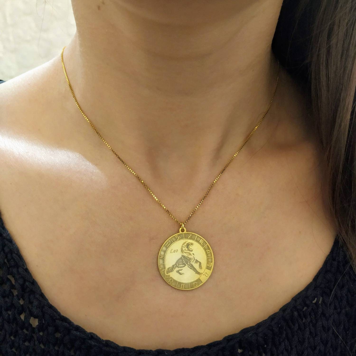 18k Gold Plated Leo Charm Gold Zodiac 