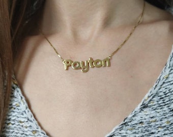 18k Gold Plated Name Necklace Custom 