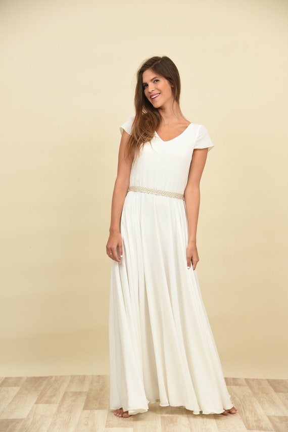 Marina Maitland Wedding Dress Simple Maxi Wedding Dress