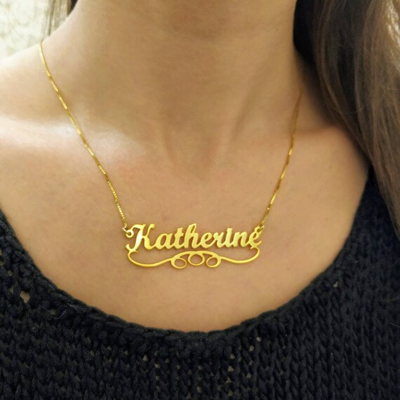18K Gold Plated Necklace With Name 