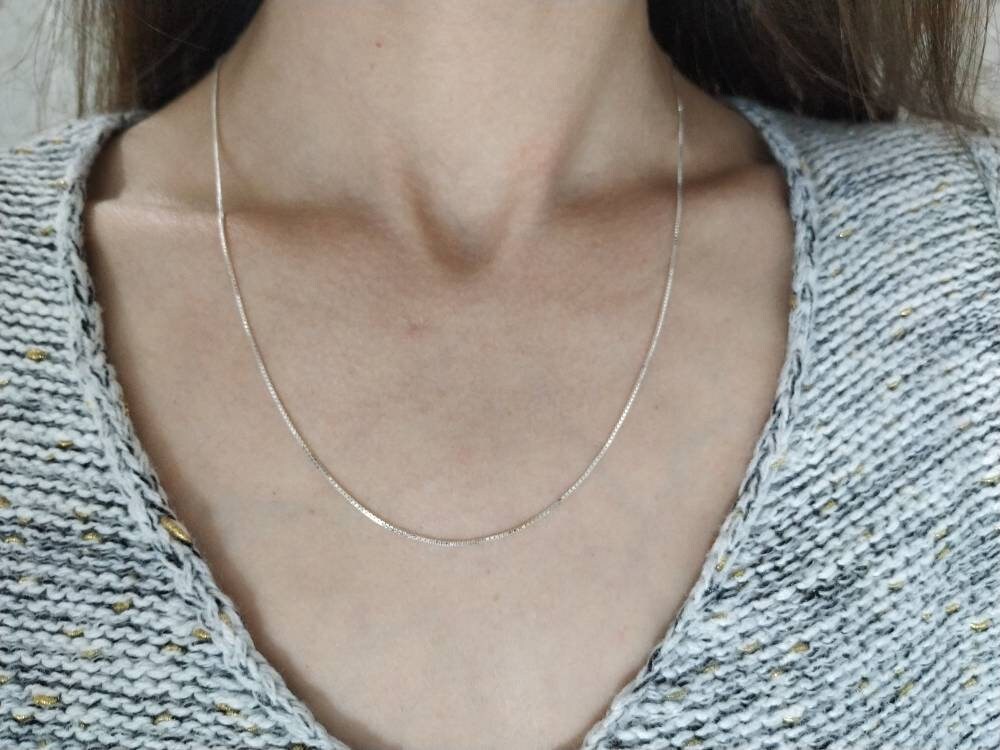 18 Inches Chain Silver Chain Box Chain 
