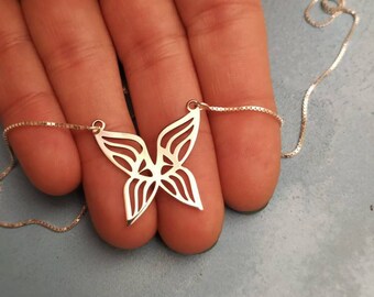 925 Sterling Silver - Butterfly Necklace - Butterfly Jewelry - Dainty Pendant - Silver Butterfly - Butterfly Charm - Birthday Gifts