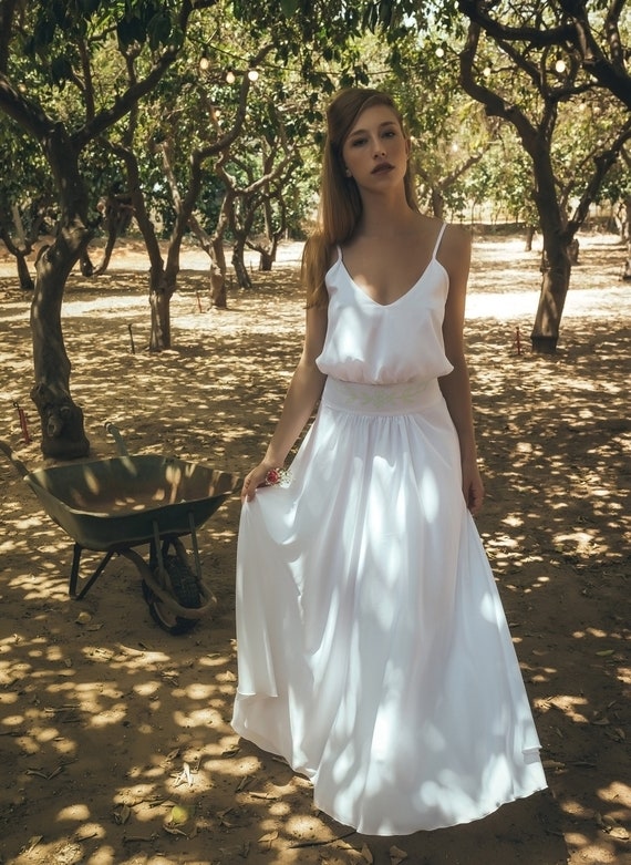 Wedding Dress Slips Boho Slips Wedding Dress Simple White Etsy