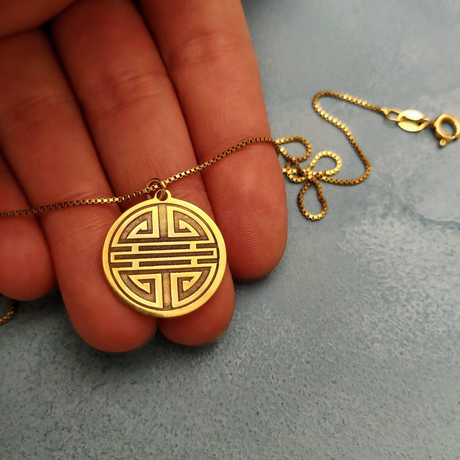 Chinese symbol best sale necklace