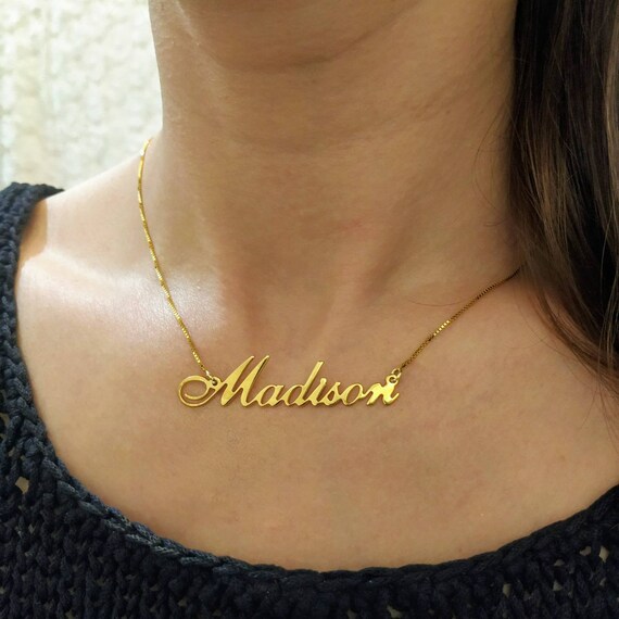 Personalized Name Jewelry Gold Plated 