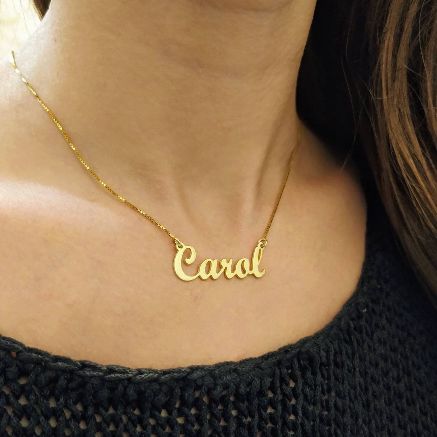 14k Yellow Gold Name Necklace 