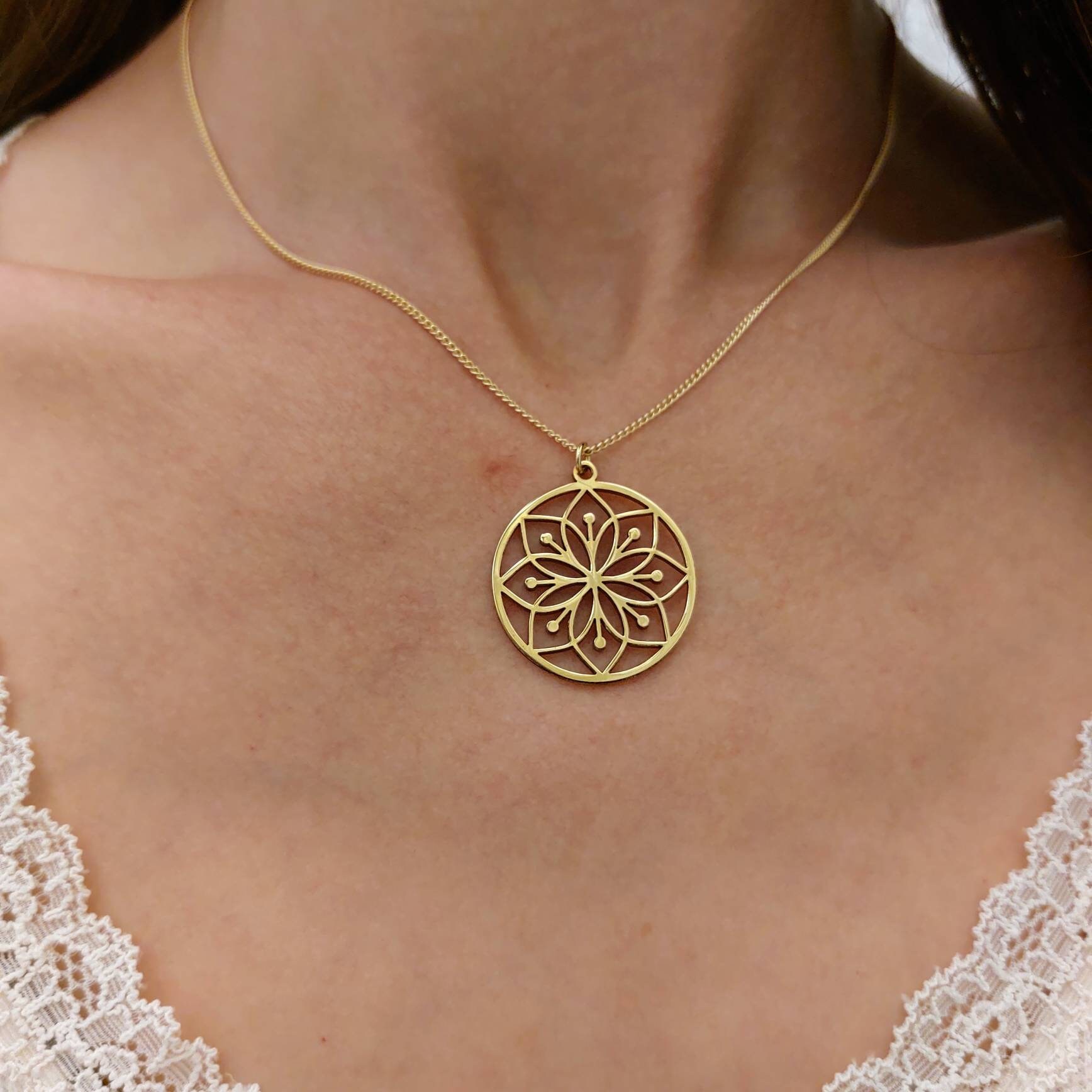 Lotus mandala best sale necklace