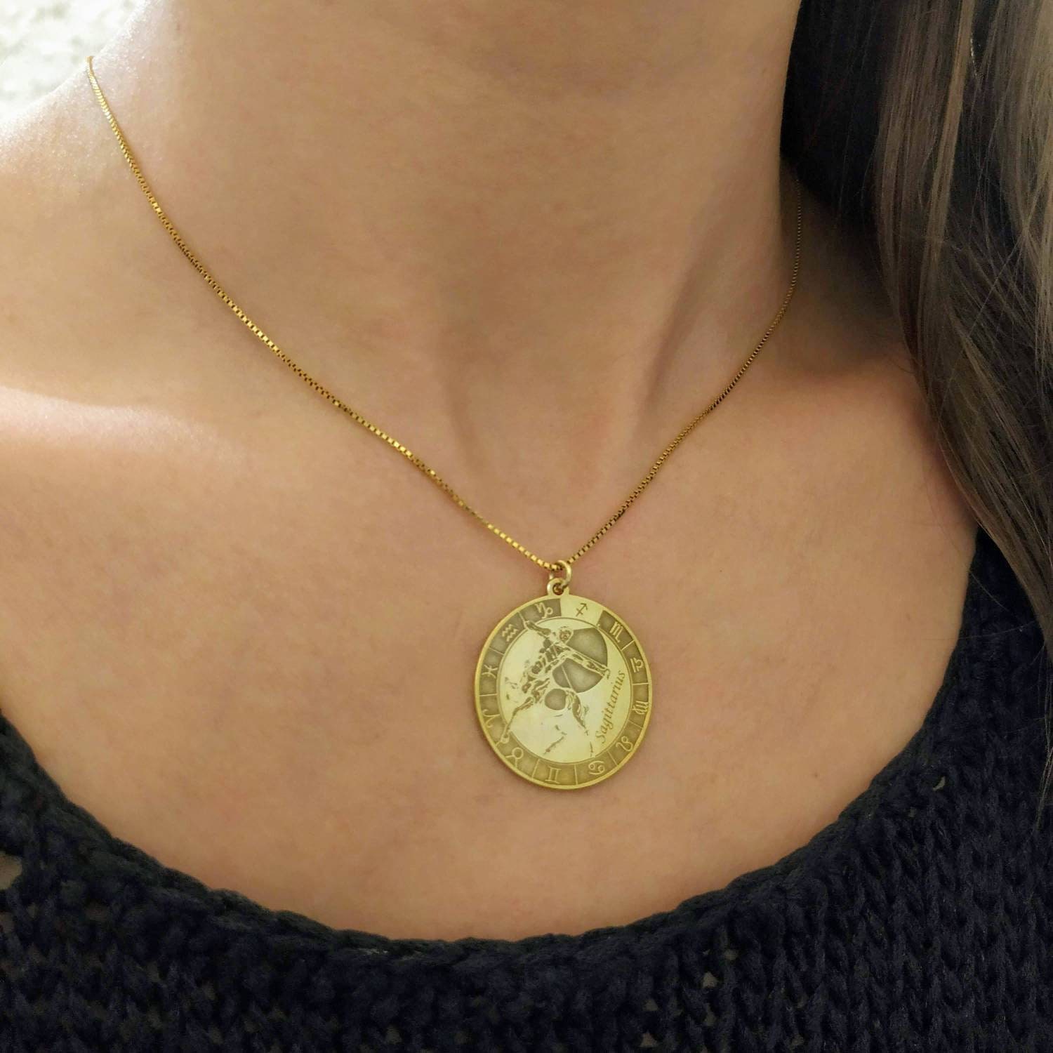 18k Gold Plated Sagittarius Pendant 
