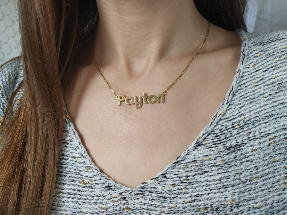 18k Gold Plated Name Necklace Custom 