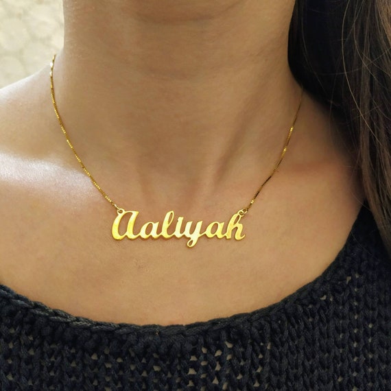 Custom 18K Gold-Plated Personalized Initial Monogram Name Necklace USA seller 