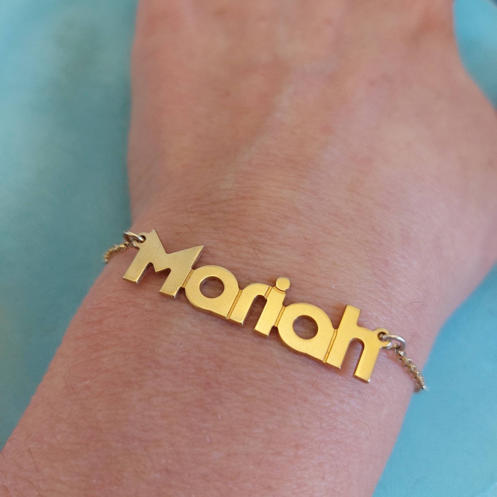 14k Solid Gold Name Bracelet Girl 
