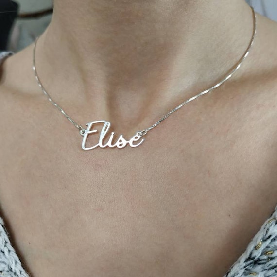 Customizable Fine Silver Western COWGIRL nameplate Necklace – Regul Silver