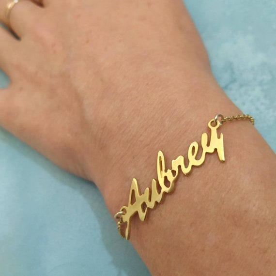 Handwriting Bracelet Name Bracelet Gold 