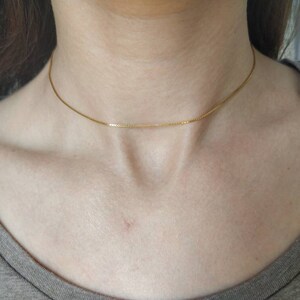 14 Inch Chain Gold Plated Choker Simple 