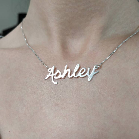 Sterling Silver My Name Necklace Name 