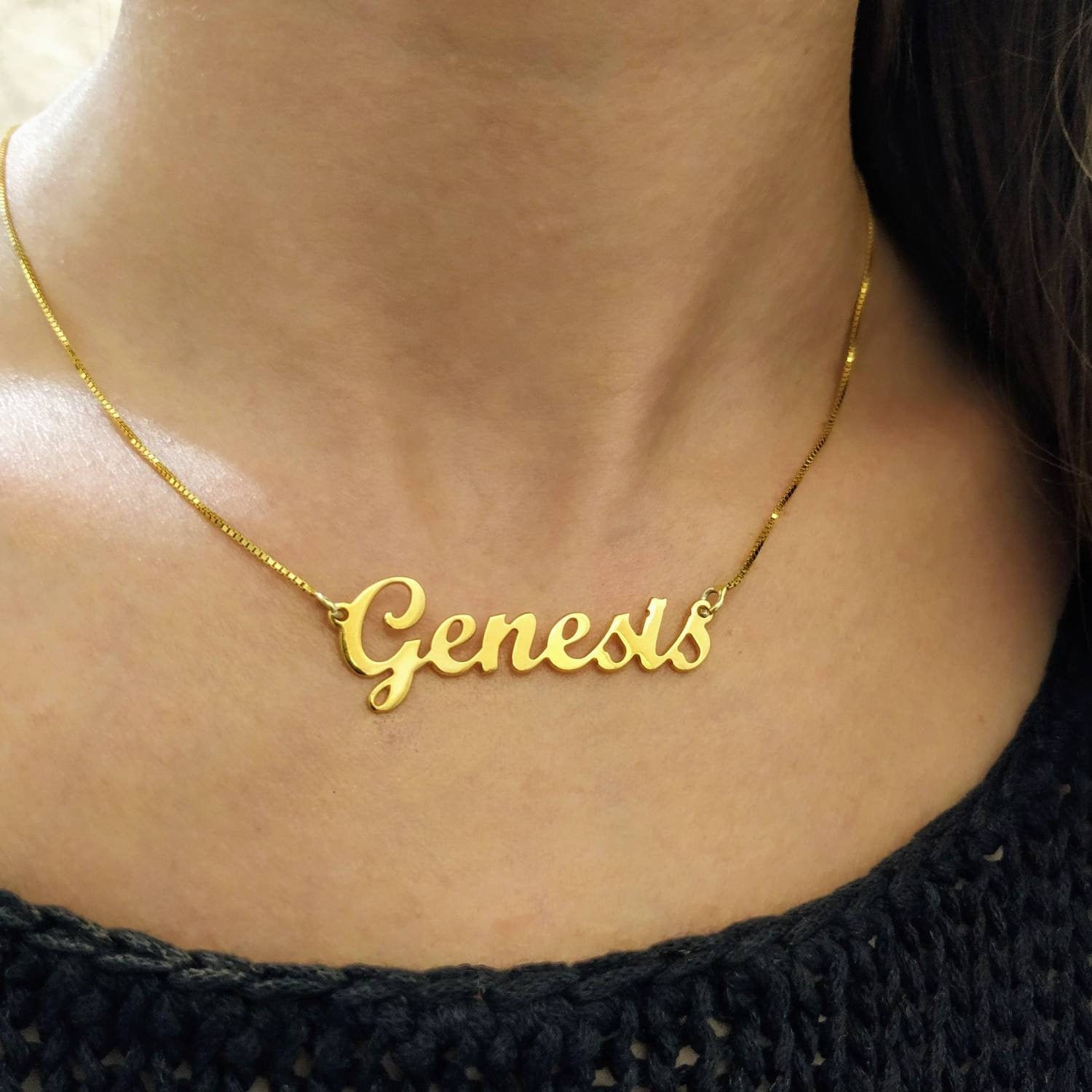 Gold Plated Nameplate Chain Custom Made 